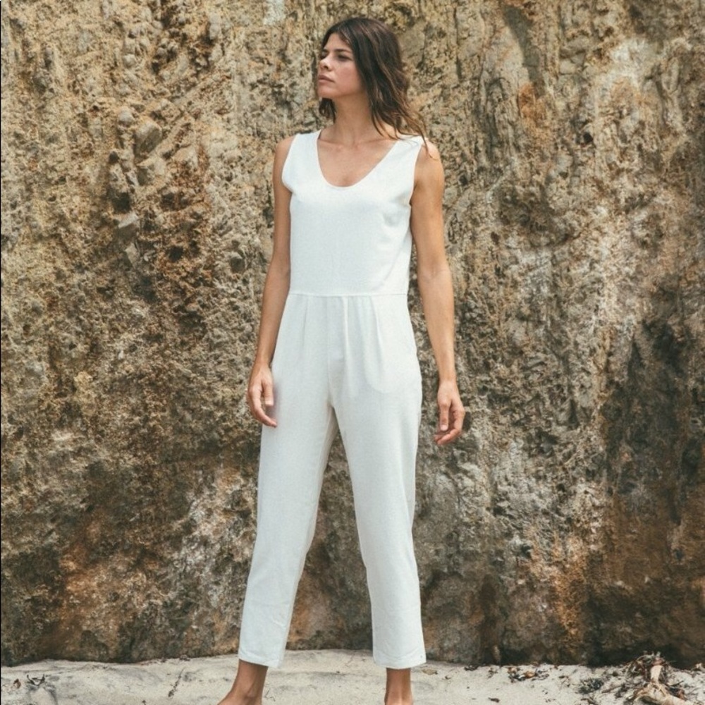 SOLD Ozma Silk Noil Coverall in Redwood - Picture 2 of 5